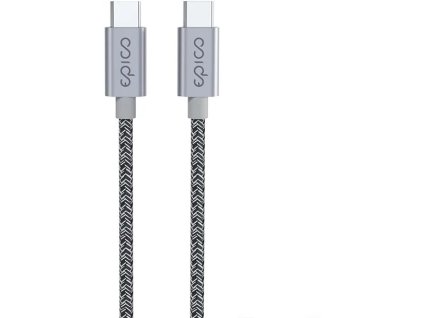Epico opletený kábel USB-C na USB-C 1,2 m - vesmírne sivý