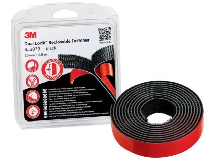 3M Dual Lock lepiaci pásik na suchý zips (d x š) 2,5 m x 25 mm čierny 1 ks