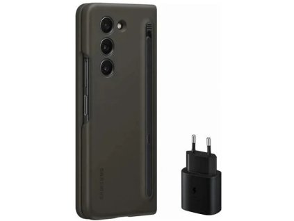 Samsung Sada Ochranného pouzdra s dotykovým perem a 25W napájecí adaptér pro Galaxy Z Fold5 Black