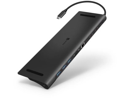 CONNECT IT Dokovacia stanica USB-C, 11v1 (2xHDMI), externá, antracitová
