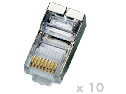 DATACOM Zástrčka STP CAT5E 8p8c- kábel RJ45 (10ks)