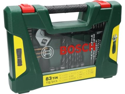 83-dielna súprava vrtákov a bitov Bosch V-Line TiN s vreckovou LED baterkou a nastaviteľným kľúčom (2.607.017.193)