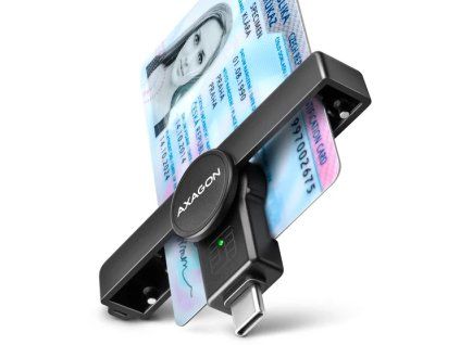 axagon cre smpc usb c pocketreader ctecka kontaktnich karet smart card eobcanka eid klient ien501294
