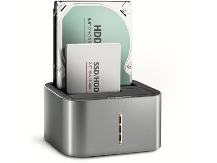 AXAGON ADSA-DC, USB-C 5Gb/s - 2x SATA 6G 2,5"/3,5" SSD/HDD CLONE DUAL dokovacia stanica