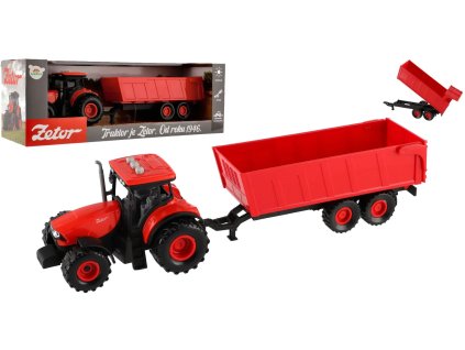 Plyšový traktor ZETOR s červeným valcom
