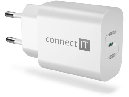 Nabíjací adaptér CONNECT IT Voyager2 1×USB-C, 25W PD, biely