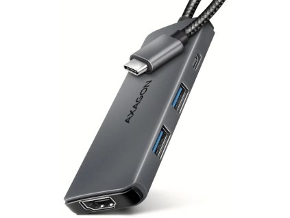 AXAGON HMC-5H8K, rozbočovač USB 5Gb/s, 2x USB-A, USB-C, HDMI 8k/30Hz, PD 100W, kábel USB-C 15cm