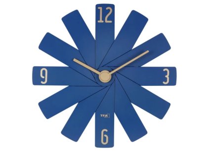 TFA 60.3020.06 - Dizajnové nástenné hodiny CLOCK IN THE BOX - modré