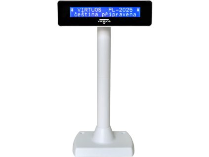 Virtuos FL-2025MB 2x20 LCD displej pre zákazníkov, USB, biely