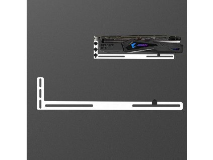 1stCOOL Držiak GPU hliníkový biely, Držiak VGA hliníkový biely