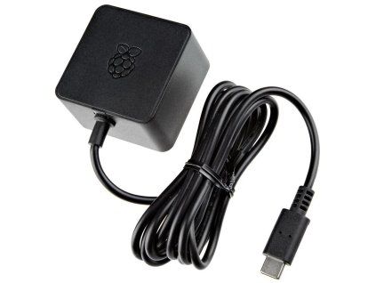 raspberry pi napajeci adapter 27w 5a pro rpi 5 usb c cerna ien518565