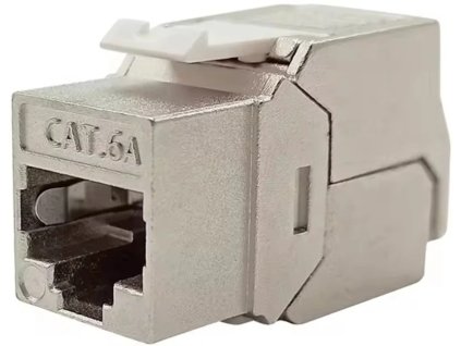 Conexpro beznástrojový keystone FTP, CAT6A, strieborný