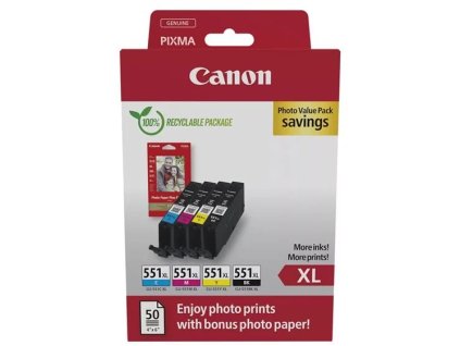 Canon CLI-551 XL C/ M/ Y/ BK Photo Value Pack