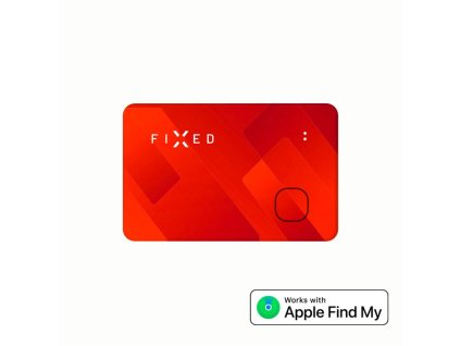 Inteligentná sledovacia karta FIXED Tag Card s podporou funkcie Find My, bezdrôtové nabíjanie, oranžová