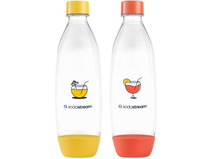 Fľaša SodaStream FUSE 2x 1 l, oranžová/žltá