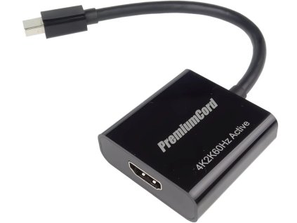 Adaptér PremiumCord mini DisplayPort - HDMI samec/samica, 3D, 4K2K@60Hz