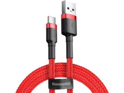 Kábel Baseus Cafule USB-C 3A 1m (červený)