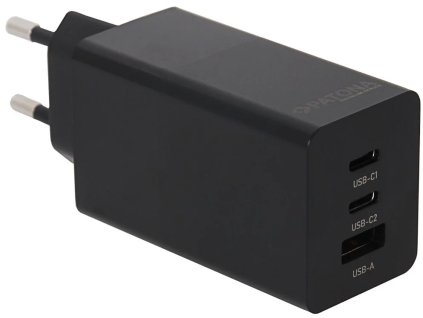 Napájací adaptér PATONA Napájanie 65W 2xUSB-C/USB-A -PD 3.0
