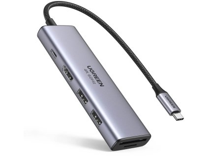 UGREEN 60384 Prevodník USB-C/HDMI+2USB 3.0 A+SD/TF+PD