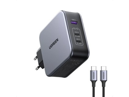 UGREEN USB-A+2USB-C 140W GaN rýchlonabíjačka s 2 m C/C káblom