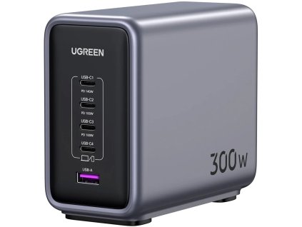 UGREEN 90903B USB-A, USB-C 300W GaN rýchla nabíjačka