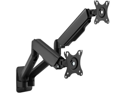 Brateck Držiak monitora LDA32-114E dve ramená vedľa seba mechanický pružinový nástenný držiak