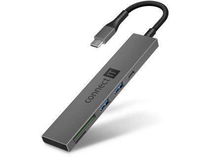 connect it compactpro usb c hub ctecka karet 2xusb a 3 0 1xusb c externi antracitovy ien526043
