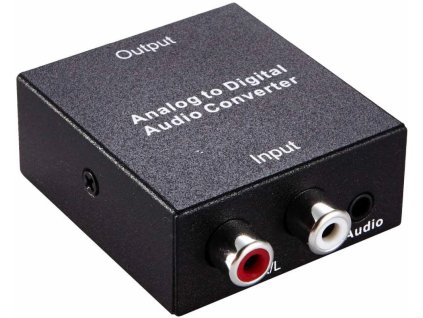 Prevodník PremiumCord z analógového 2xCINCH na digitálny SPDIF a optický Toslink