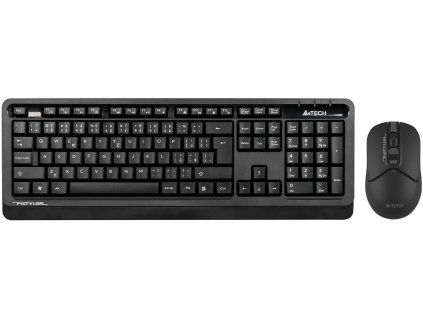 Súprava klávesnice a myši A4tech FG1012, bezdrôtová, americká, čierna