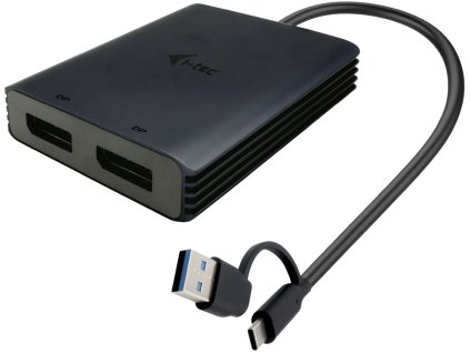 i-tec USB-A/USB-C Dual 4K DP Video Adapter