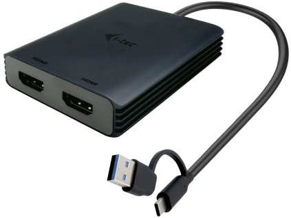 i-tec USB-A/USB-C duálny 4K HDMI video adaptér