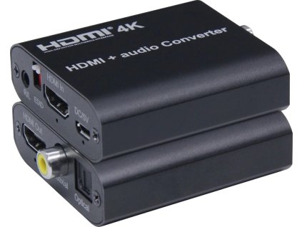 Audio extraktor PremiumCord HDMI 4K s oddelením zvuku na stereo jack, SPDIF Toslink, RCA