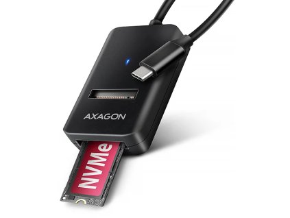 AXAGON ADM2-CM USB-C 10Gb/s - adaptér M.2 NVMe a SATA SSD, kábel USB-C 10 cm