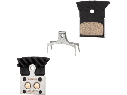 brzdové doštičky Shimano L04C-MF kov+chladič Ploché uchytenie 1 pár