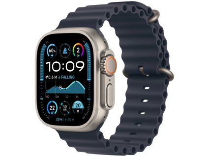 Apple Watch Ultra 2 GPS + Cellular 49 mm puzdro z prírodného titánu s námorníckym oceánskym remienkom (MX4D3CS/A)