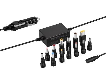 avacom quicktip car 65w univerzalni autoadapter pro notebooky 13 konektoru ien530555