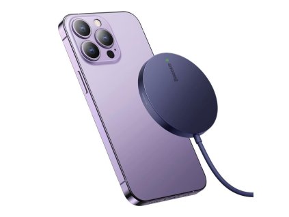 Baseus Simple Mini3 15W bezdrôtová nabíjačka USB-C fialová