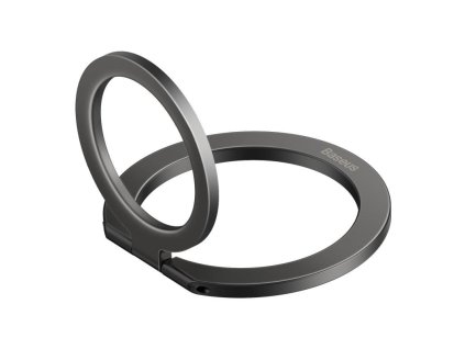 Univerzálny magnetický držiak Baseus Halo kovový krúžok sivý