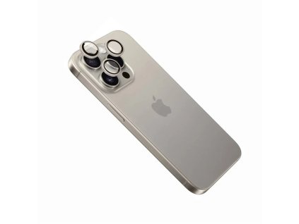 Sklo na fotoaparát FIXED pre Apple iPhone 16 Pro/16 Pro Max, prírodný titán