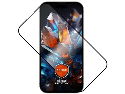 Ultraodolné tvrdené sklo FIXED Armor s aplikátorom proti prachu a vrstvou AR pre Apple iPhone 15/iPhone 16, čierne