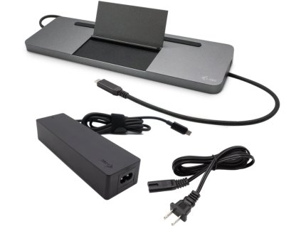 i-tec USB-C Metal Ergonomic 4K 3x Display Docking Station, PD 85W + i-tec Universal Charger 100W