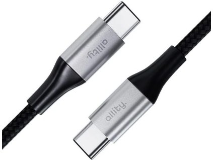 Dátový kábel Allity AUC-02 USB-C/USB-C 1m 100W čierny