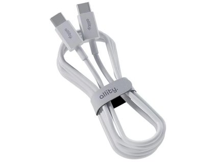 Allity AUC-03 Dátový kábel USB-C/USB-C 1m 60W biely