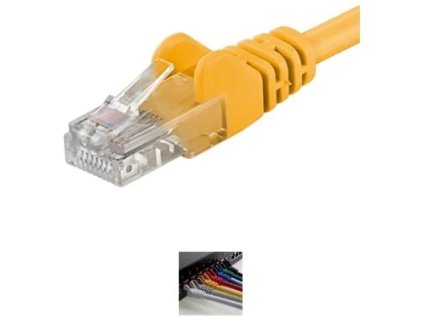 Patch kábel UTP RJ45-RJ45 CAT6 7m žltý