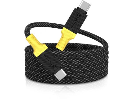 Taktické lano MagRope USB-C/USB-C 1 m čierne/žlté
