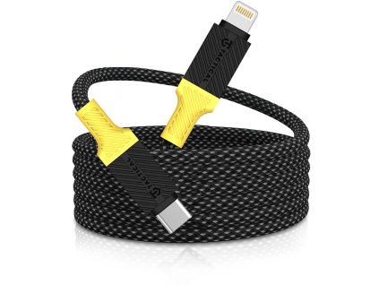 Taktické lano MagRope USB-C/Lightning 1 m čierne/žlté