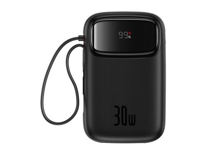 Power banka Baseus Qpow2 10000mAh 30W čierna s káblom USB-C