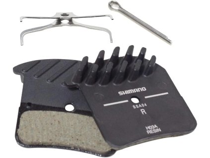 Brzdové doštičky SHIMANO H03A-RF polymér+chladič MTB 4-piestikové 1 pár