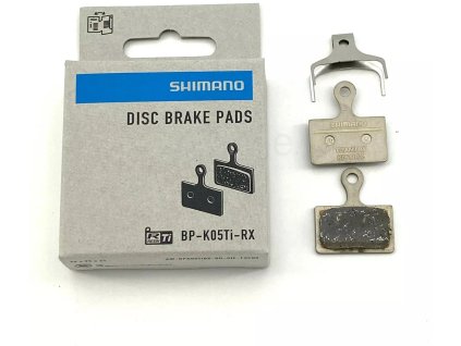 Brzdové doštičky SHIMANO K05Ti-RX z polyméru s plochým uložením 1 pár