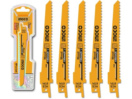 Ingco RSB611D Pílový list pre priamočiaru pílu 150 mm, sada 5 kusov